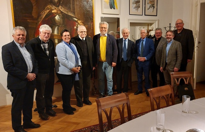 V. l. n. r. Erich Hohl,  Josef Wilhelm, Anna Hollwöger, Heinrich Schnuderl, Andreas Gjecaj, Josef Riegler, Franz Küberl, Johann Feischl, Stefan Kaltenegger, Christian Leibnitz